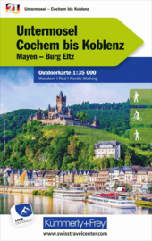 Wandelkaart Untermosel Cochem bis Koblenz | Kümmerly & Frey 21 | 1:35.000 | ISBN 9783259025833