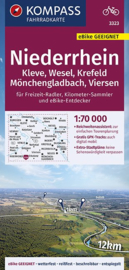 Fietskaart Niederrhein | Kompass 3323 | 1:70.000 | ISBN 9783991211020