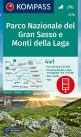 Wandelkaart Gran Sasso and Monti della Laga National Park | Kompass 2476 | ISBN 9783990448557