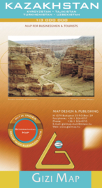 Wegenkaart Kazachstan | Gizimap | 1:3 miljoen | ISBN 9789630083157