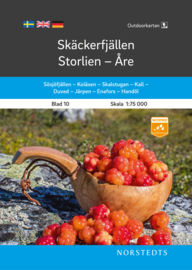 Wandelkaart Skäckerfjällen-Storlien-Åre | Norsteds 10 | 1:75.000 | ISBN 9789113105079