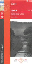 Topografische kaart NGI 43-35 Eupen - Monschau | 1:50.000  - ISBN 9789462354548