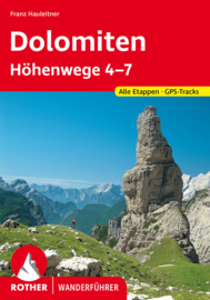 Wandelgids-Trekkinggids Dolomiten Hohenwege 4-7 | Rother Verlag | ISBN 9783763346486