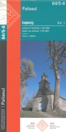 Topografische kaart Belgie NGI 64 / 5-6  Paliseul | 1:25.000 - ISBN 9789462354500