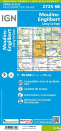 Wandelkaart Moulins - Engilbert | Morvan | IGN 2725SB | ISBN 9782758537298