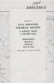 Overzichtskaart Atlas Mountains - Toubkal Massif 4- delig | 1:100.000 | CMOO33