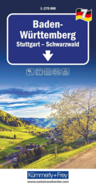 Wegenkaart Baden Württemberg - Stuttgart, Schwarzwald, Nr. 07 | Kümmerly + Frey | 1:275 000 | ISBN 9783259300251