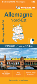 Wegenkaart Duitsland Noord-Oost | 542 Michelin | 1:350.000 | ISBN 9782067183551