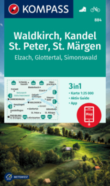 Wandelkaart Waldkirch-Kandel-St. Peter-St. Märgen | Kompass 884 | 1:25.000 | ISBN 9783991215790