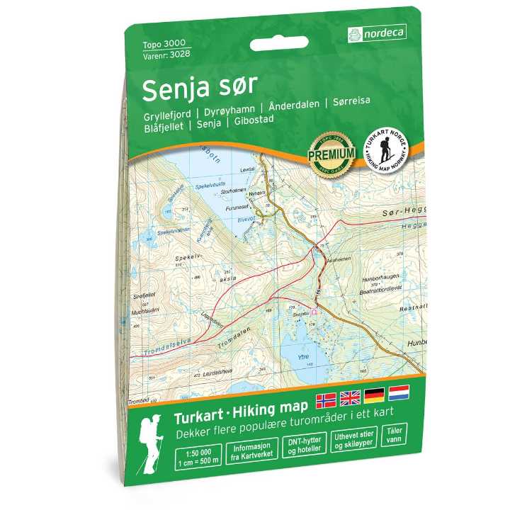 Wandelkaart Senja Zuid | Nordeca | 1:50.000 | ISBN 7046660030288