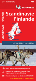Wegenkaart Scandinavië - Finland | Michelin Scandinavië 711 | ISBN 9782067170476