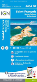 Wandelkaart St-François / Marie-Galante / La Désirade (Guadeloupe) | 1:25.000 | IGN 4604GT | ISBN 9782758552499