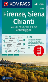 Wandelkaart Firenze, Siena, Chianti | Kompass 2458 | 1:50.000 | 9783990448861