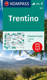 Wandelkaart - Fietskaart Trentino | 3-delige set | Kompass 683 | 1:50.000 | ISBN 9783991212461