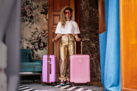 Mosz handbagage koffer roze