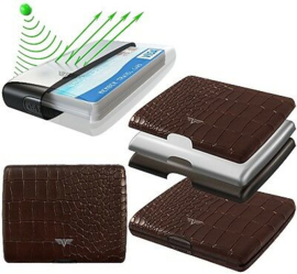 Tru Virtu bruin/leer croco wallet money&cards