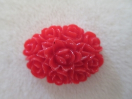 Acryl Roosjes rood 2x1,5 cm.