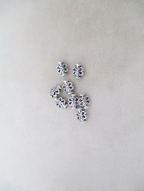 B05902 Spacer Bead zilver kleurig 8 x 6 mm.
