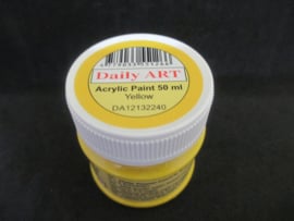 Acryl verf geel, 50 ml.