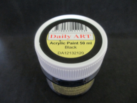 Acryl verf zwart, 50 ml.