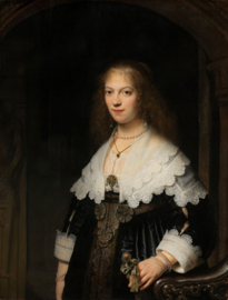Beker Oude Meester Rembrandt van Rijn, Maria Trip, Kant