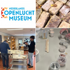 Beker hoog Nederlands Openluchtmuseum blauw