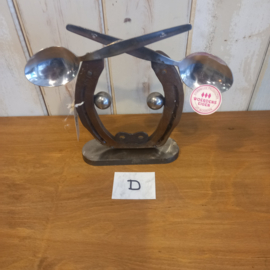Metalen Koe - Hoefijzer  - Metal-Art