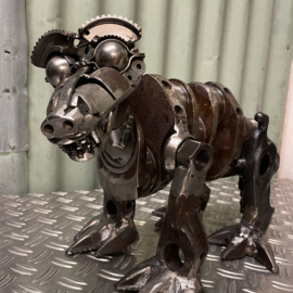 Metalen dinosaurus - metal art - upcycling