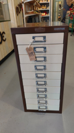 Vintage ijzerenladekast 10 lade's Overtoom