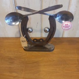 Metalen Koe - Hoefijzer  - Metal-Art