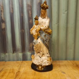 Brocante Maria beeld met kind en engelen