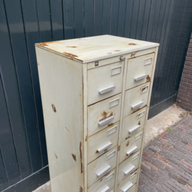 Industriële ijzeren ladekast - vintage archiefkast