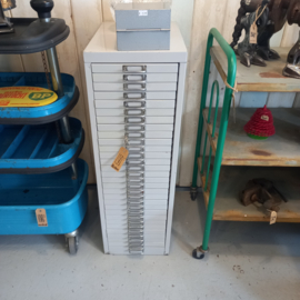 Vintage grijze folderkast A4  30lade.s
