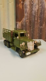 Blikken legervoertuig - army truck - oldtimer