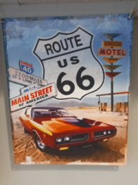 Route 66 met afb van een auto