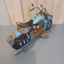 Indian blikken motor in blauw