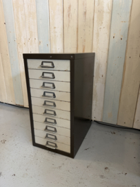 Vintage ladekastje met 10 lade's