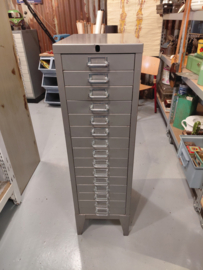 Vintage ijzerenladekast 15 lade