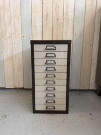 Vintage ladekastje met 10 lade's