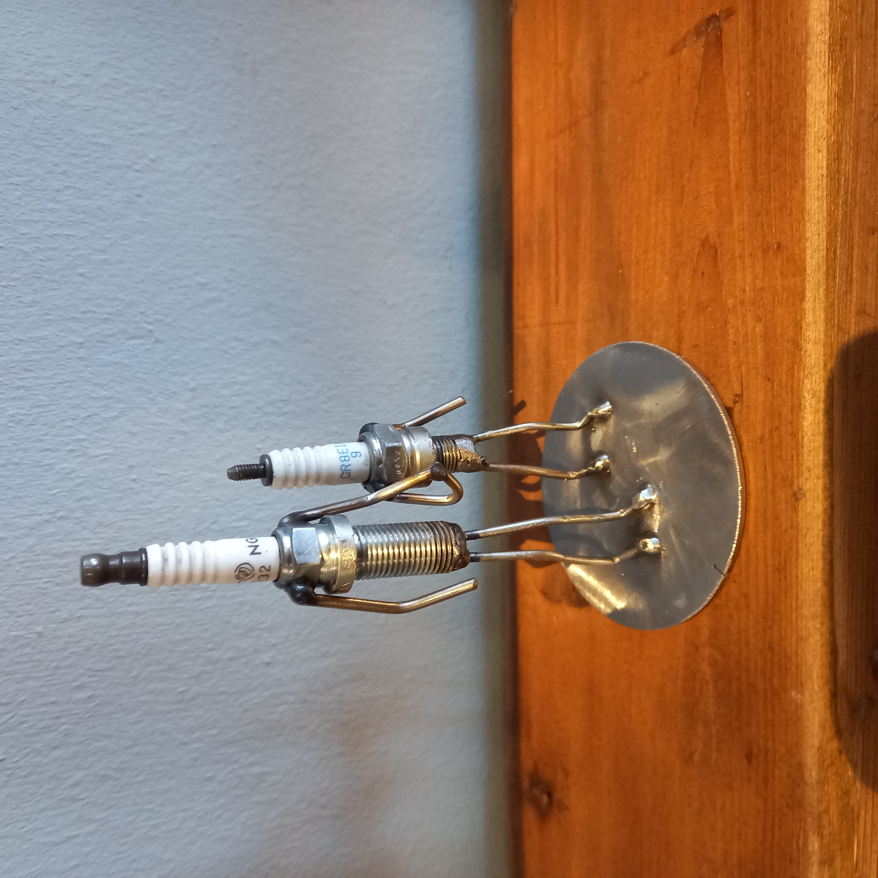 Ouder met klein kind - metal art