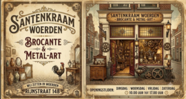 Industriële lamp  gemaakt van o.a oude scheepsketting