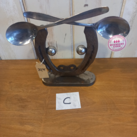 Metalen Koe - Hoefijzer  - Metal-Art