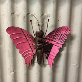 Vlinder van gerecycled blik
