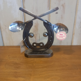 Metalen Koe - Hoefijzer  - Metal-Art