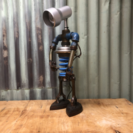 Robot lamp - tafellamp - metal art.