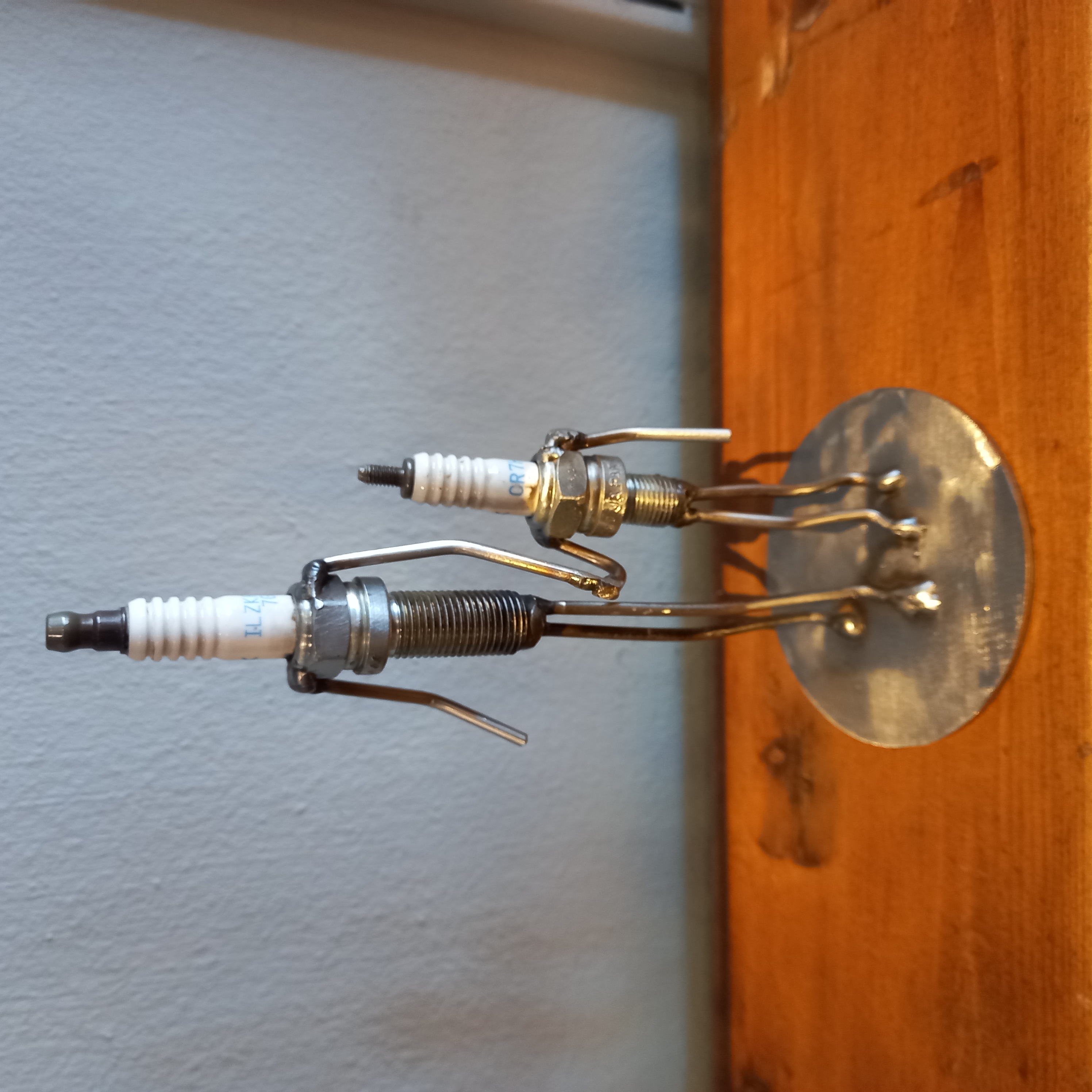 Ouder met klein kind - metal art