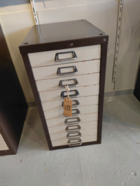 Vintage ladekastje met 10 lade's