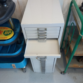 Vintage grijze folderkast A4  30lade.s