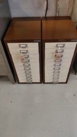 Vintage ijzerenladekast 10 lade's Overtoom