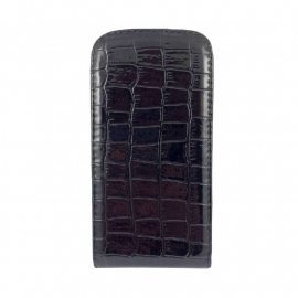 Flipcover zwart lak croco Samsung S4